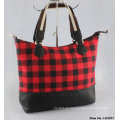 2015 neue Plaid-Art- und Weisefrauen-Polgester / PU-Handtasche